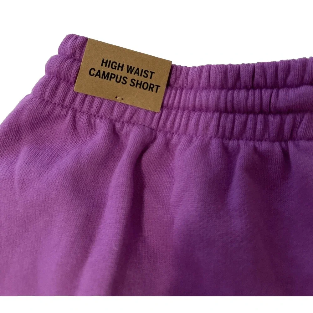 Victoria's Secret PINK Campus Sweat Shorts Women's XS Purple Elastic Waistband